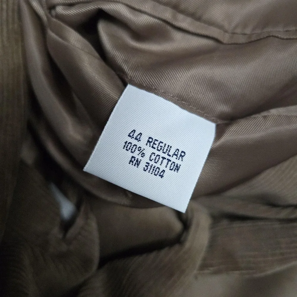 Meeting Street Blazer Mens 44 Brown Corduroy Single Breasted Sport Coat Jacket